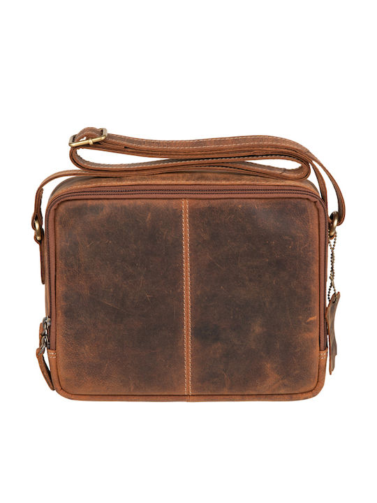 Piele Geantă pentru bărbați De umăr / tip crossbody Maro