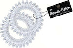 Beauty Salon Coil Scrunchies Transparent 2pcs