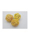 Rattan Ornament suspendat Din lemn Galben Set 24buc