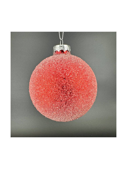 Hängendes Kugel Ornament Ornament Glas Rot 8cm