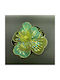 Hängendes Ornament Blume Grün mit Glitzer