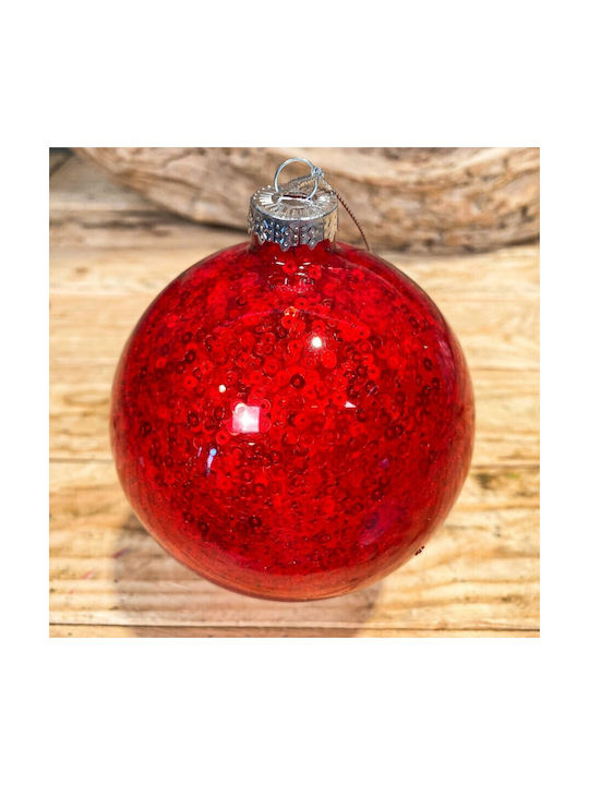 Hanging Ball Ornament Ornament Glass Red 10cm