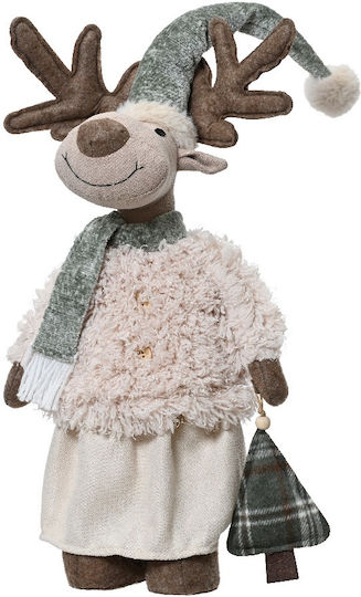 Kaemingk Weihnachtliche Plüsch Figur Hirsche Beige Höhe 82cm