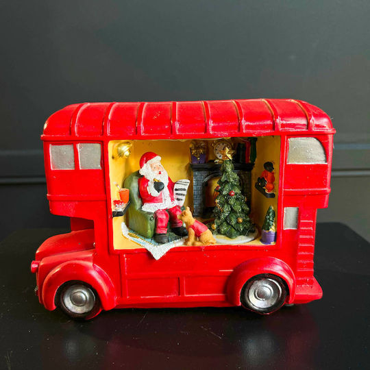 Weihnachtliche Keramisch Figur Auto Rot Höhe 21cm mit Musik Διακοσμητικό