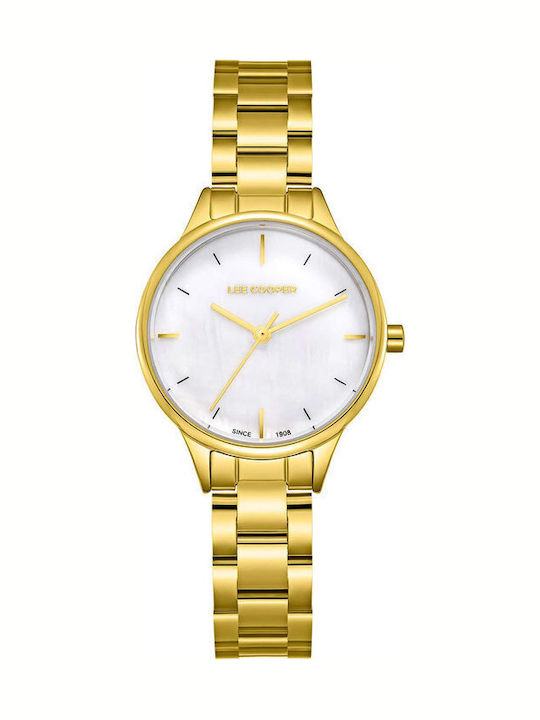 Lee Cooper Damen Uhr mit Gold Metallarmband