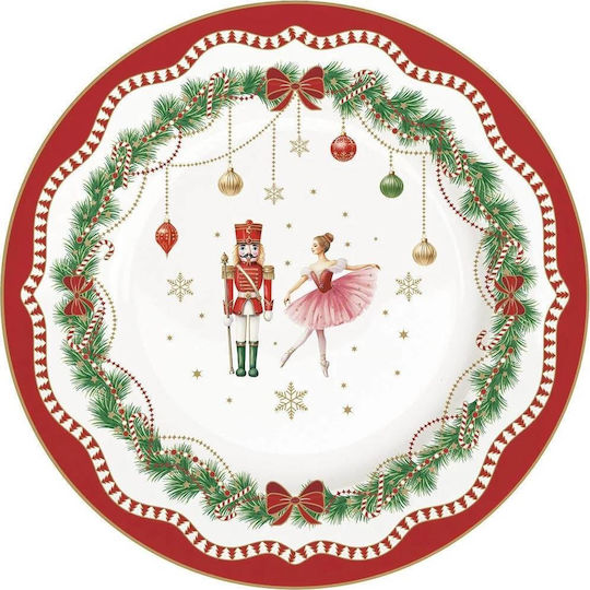 Easylife Christmas Plate Porcelain Multicolour