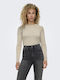 Women's Blouse Cotton Long Sleeve Beige