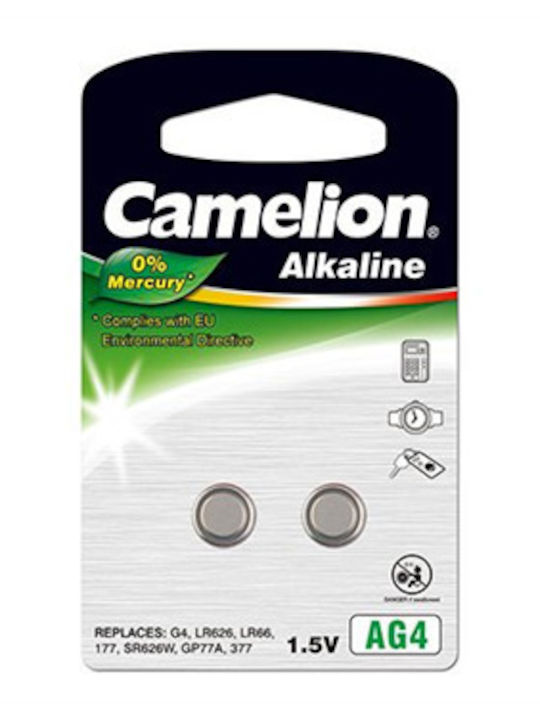 Camelion Ag4 Lr66 Lr626 377 Alkaline Button Cell 2 Pcs