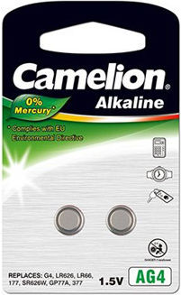 Camelion Ag4 Lr66 Lr626 377 Alkaline Button Cell 2 Pcs