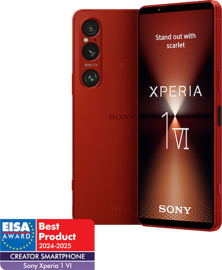 Xperia 1 VI 12GB/512GB スカーレット Sony Xperia 1 VI 5G älypuhelin 12/512 GB (Scarlet
