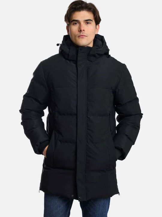Χειμωνιάτικο Μπουφάν Puffer Αντιανεμικό Black