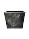 GTMED Metallic Box Wood Storage 46x40x37cm Silver