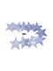 10 Large Stars Christmas Garland Silver 1pc