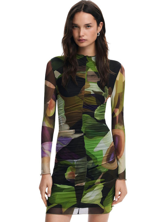 Desigual Lacroix Mini Evening Dress Green 24WWVK36-4092 | Skroutz.mt