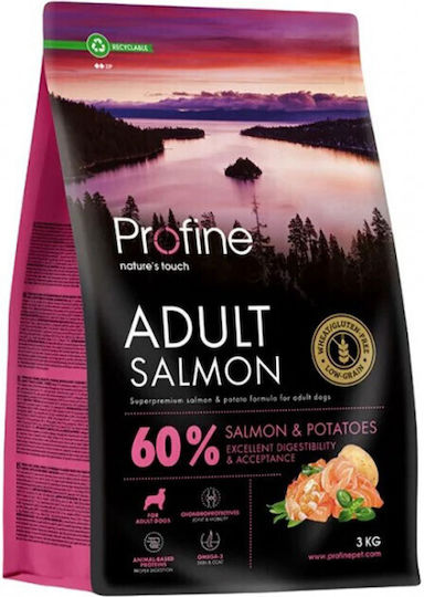 Profine 3kg Ξηρά Τροφή για Ενήλικους Σκύλους με Σολομό και Πατάτες