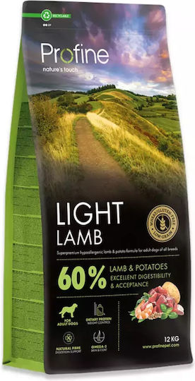 Profine Light Lamb 12kg Ξηρά Τροφή Σκύλων Διαίτης με Αρνί και Πατάτες