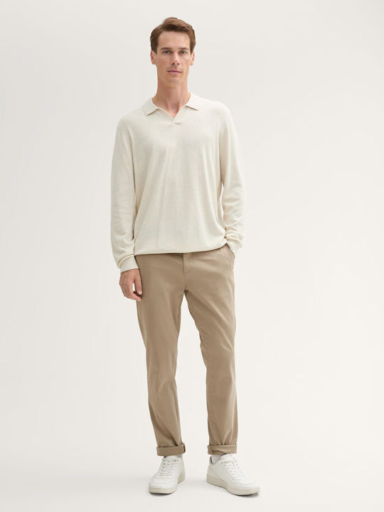 Travis Παντελόνι Chino Ελαστικό σε Slim Εφαρμογή Μπεζ