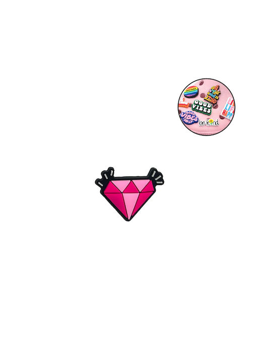 Shoe Charm Decorative Pink Diamond Design