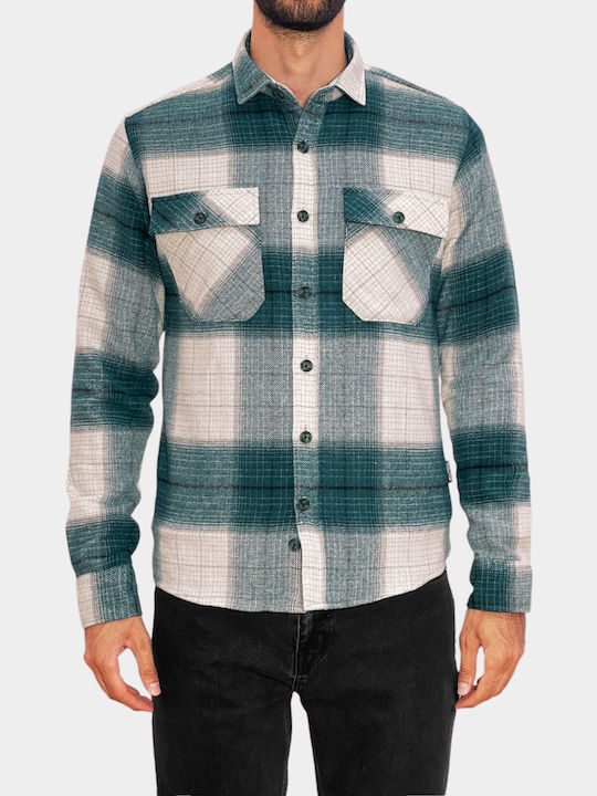 Μακρυμάνικo Overshirt Πετρόλ
