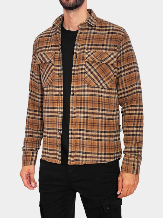 Overshirt Mânecă Lungă Ocru