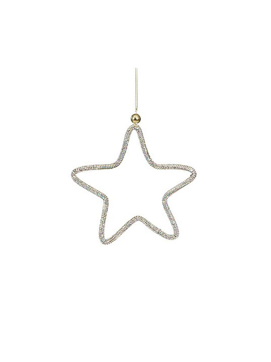 Hanging Ornament Star Silver 14cm