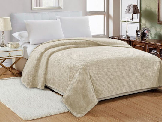 Blanket Velvet Queen 220x240cm Beige