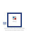 Wall-mounted Wooden Photo Frame with Blue Frame