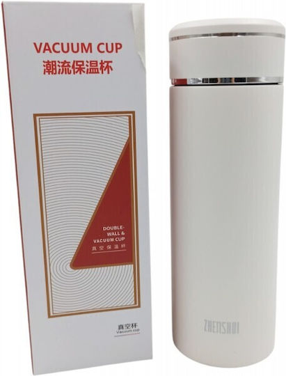 Flasche Thermosflasche Rostfreier Stahl 400ml White