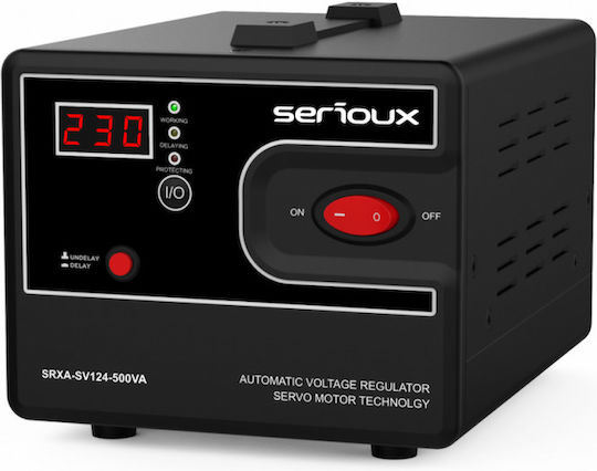 Автоматичен регулатор на напрежение Serioux Servo Motor 124-500VA