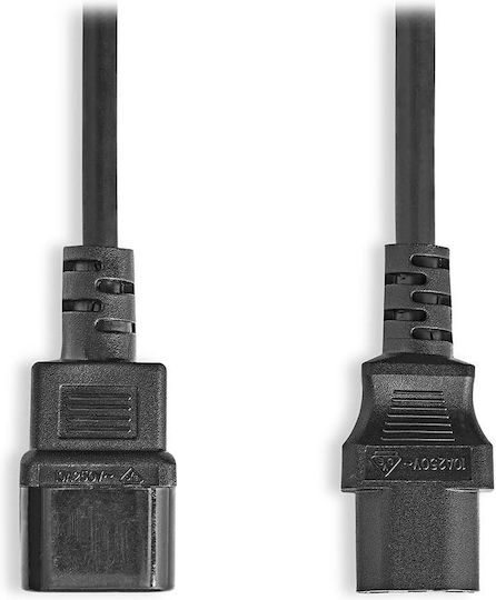 Nedis Удължителен кабел IEC-320-C14 към IEC-320-C13, черен, 2м