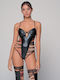 Milena by Paris Секси Боди С Прозрачност Черно 002495-Тигре