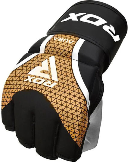 RDX Grappling Leather MMA Gloves Black