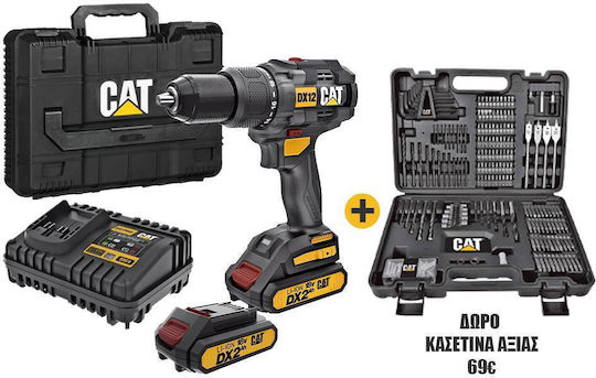 CAT Dx12 Percussive Drill Driver Battery 18V 2x2Ah