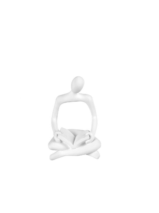 White Polyresin Figure 19cm