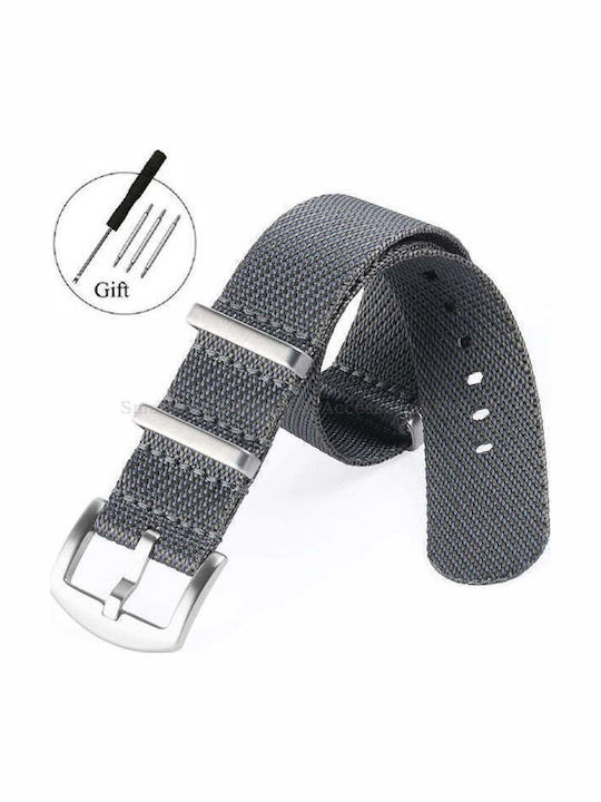 Riemen aus Stoff Nato Gray 18mm