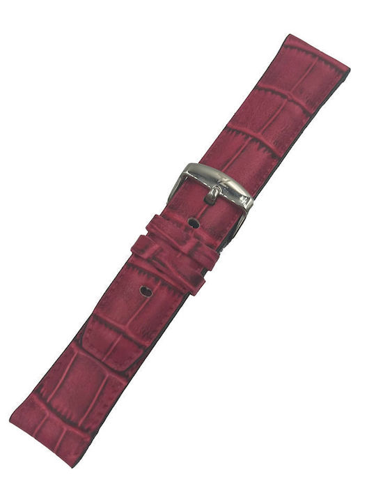 ByLeather Δερμάτινο Λουράκι Μπορντό 22mm