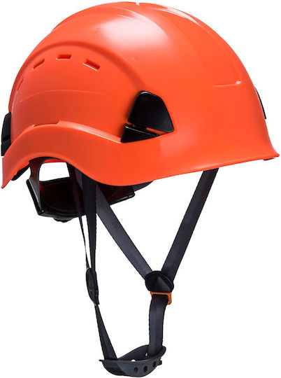 Portwest PS63ORR Construction Site Work Helmet with Earplugs Orange