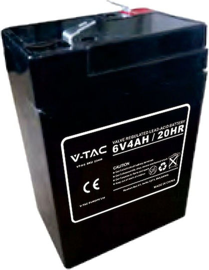 V-TAC UPS Battery with Capacity 4Ah and Voltage 6V 23448 1pcs