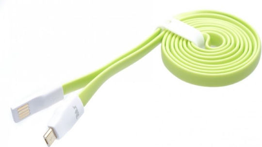 Tellur 1.2m Flat / Magnetic USB 2.0 to micro USB Cable Green (TLL155101)