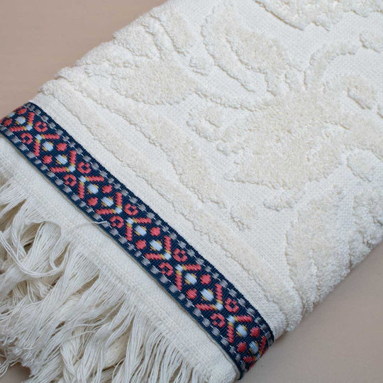 White Fabric Πετσέτα Χεριών Gemini 40x80εκ. Λευκή Βάρους 500gr/m²
