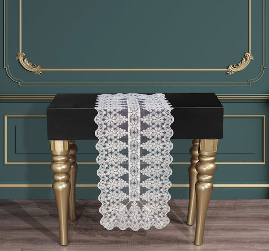 Liolios Home Ράνερ με Κέντημα Lux Daisy-2 Εκρού 45x140εκ.