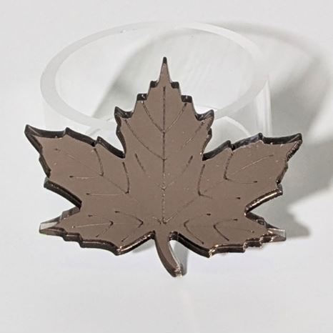 Platan leaves Napkin Ring Plastic Brown 4pcs