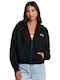 Damen Sweatshirtjacke Kapuzen Black