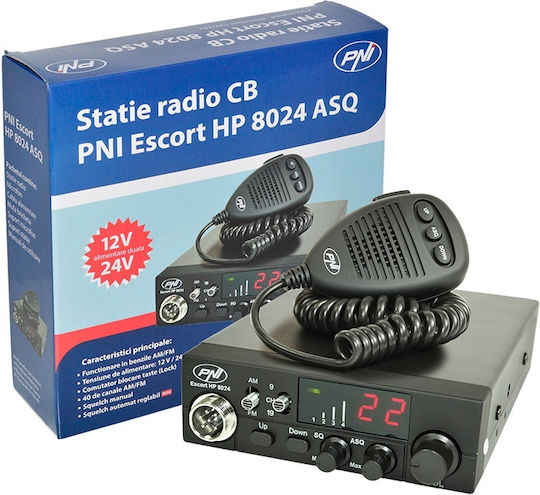 Stație radio CB PNI Escort HP 8024 12/24V ASQ reglabil