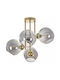 Hängelampe Gold für 4 Lampen E27 47x40x47cm.
