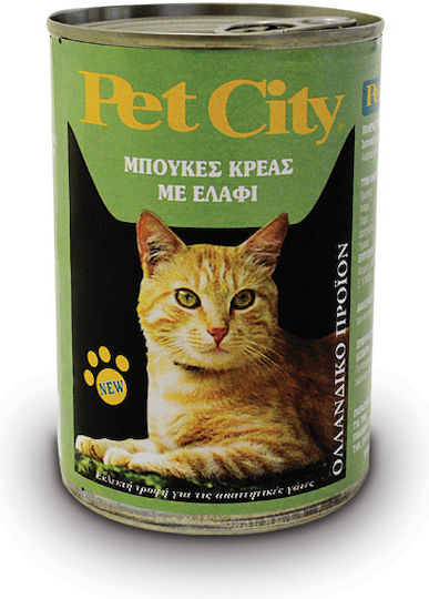 Wet Food for Adult Cats in Cans with Deer 410gr