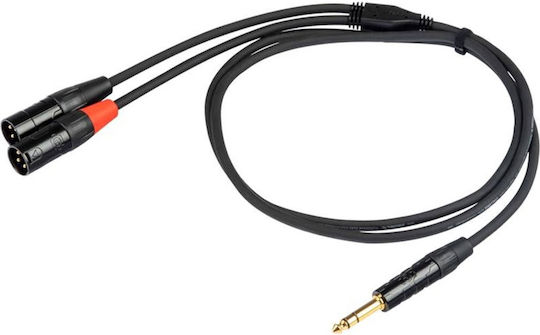 Proel Cable 2 x XLR female - 3.5mm male Μαύρο 0.3m CHLP325LU03