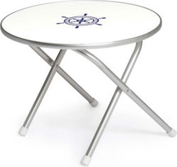 Forma Marine Klappbarer Runder Bootstisch Aluminium Melamin Ø61x49cm M300