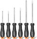 Deli Set 6 Magnetic Screwdrivers with 6 Interchangeable Tips