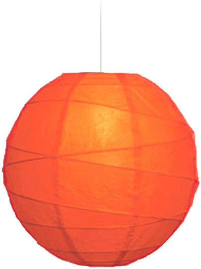 Χάρτινο Φωτ Μπάλα Akari Φ-35cm Καρπουζί Χωρίς Καλώδιο Οροφής
